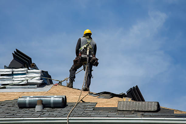 Professional Storm Damage Roof Repair technician working in Moreno Valley, CA